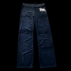 Juicy Couture Black Velour Tracksuit Pants
